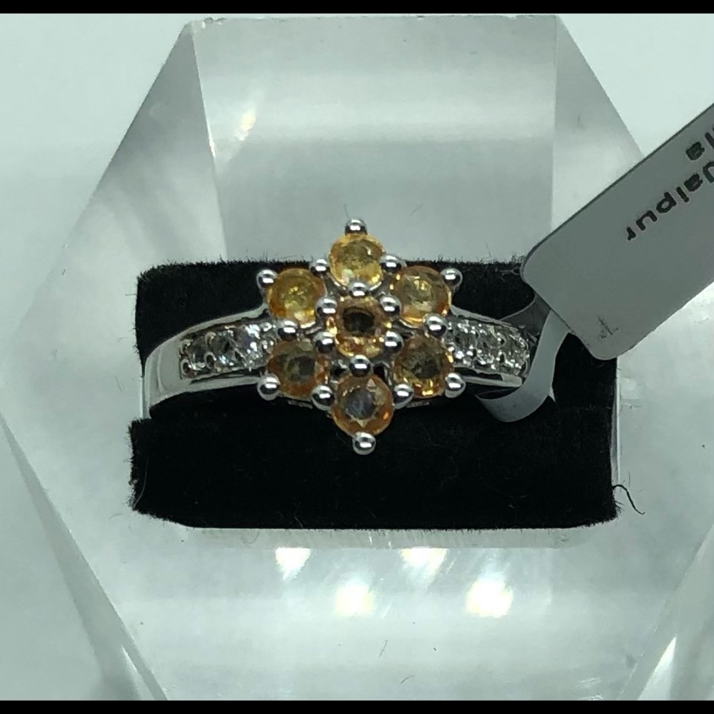 Genuine Songea Yellow Sapphire Ring - Picture 5 of 6